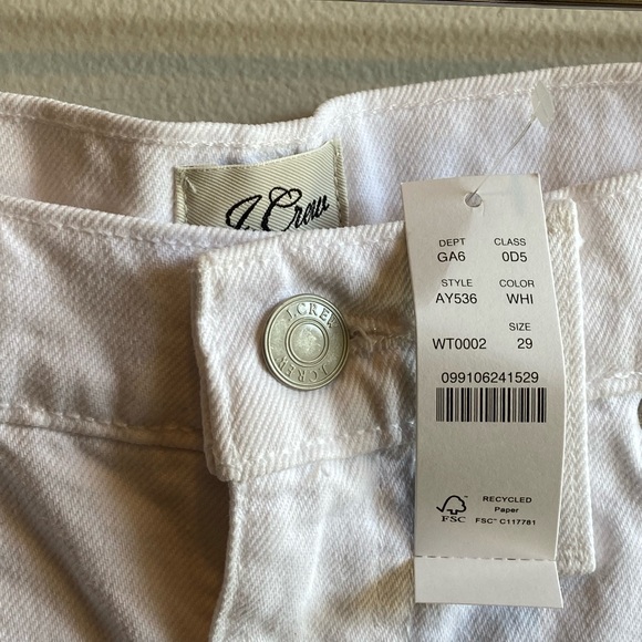 NWT J. Crew Cotton 3.5” Inseam Denim Shorts Size 29 White - Picture 2 of 8